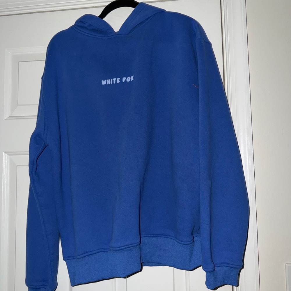 White Fox Blue Hoodie